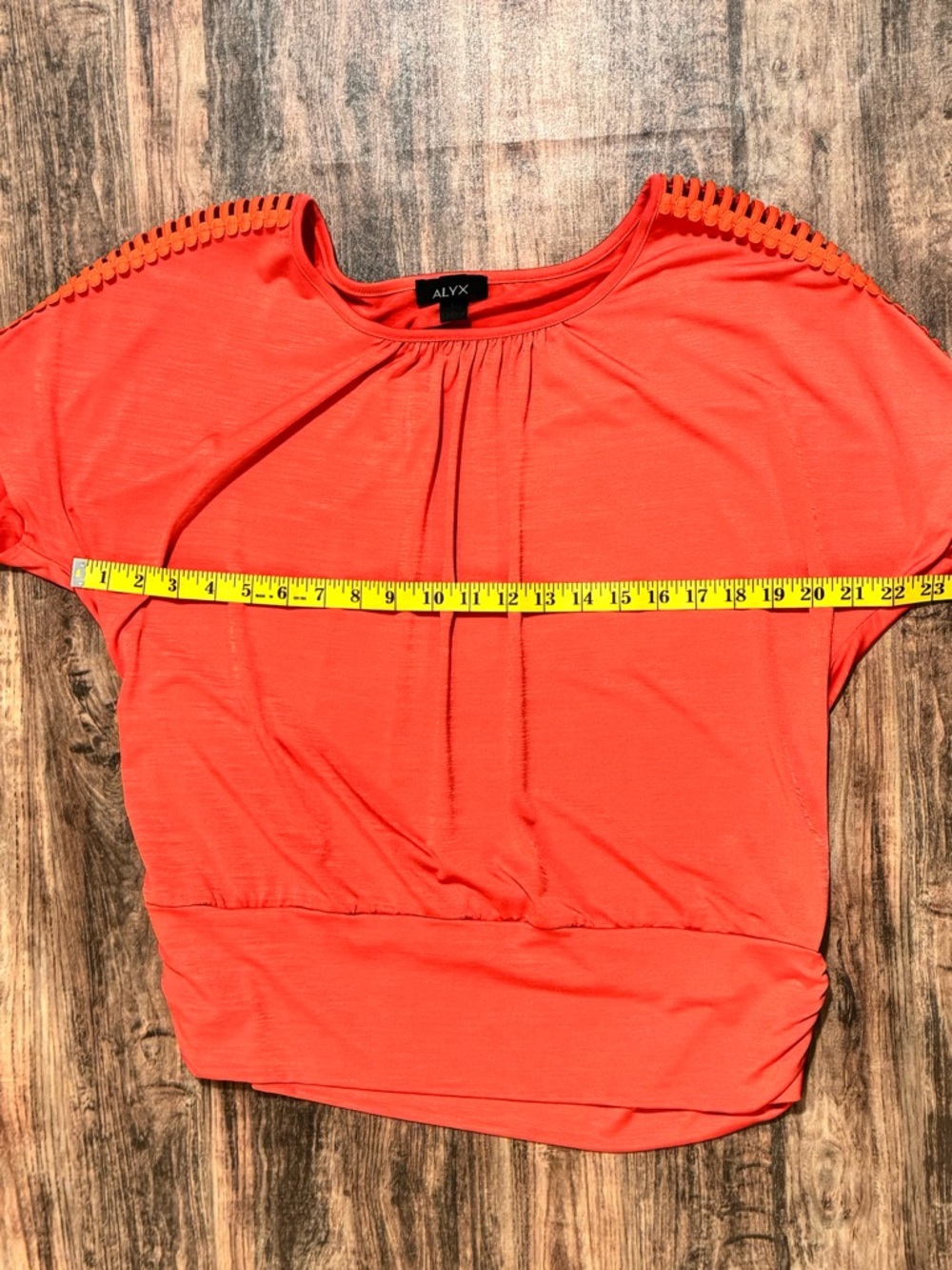 Alyx Bright Orange Scoop-Neck Short Sleeve Top - Picture 6 of 8